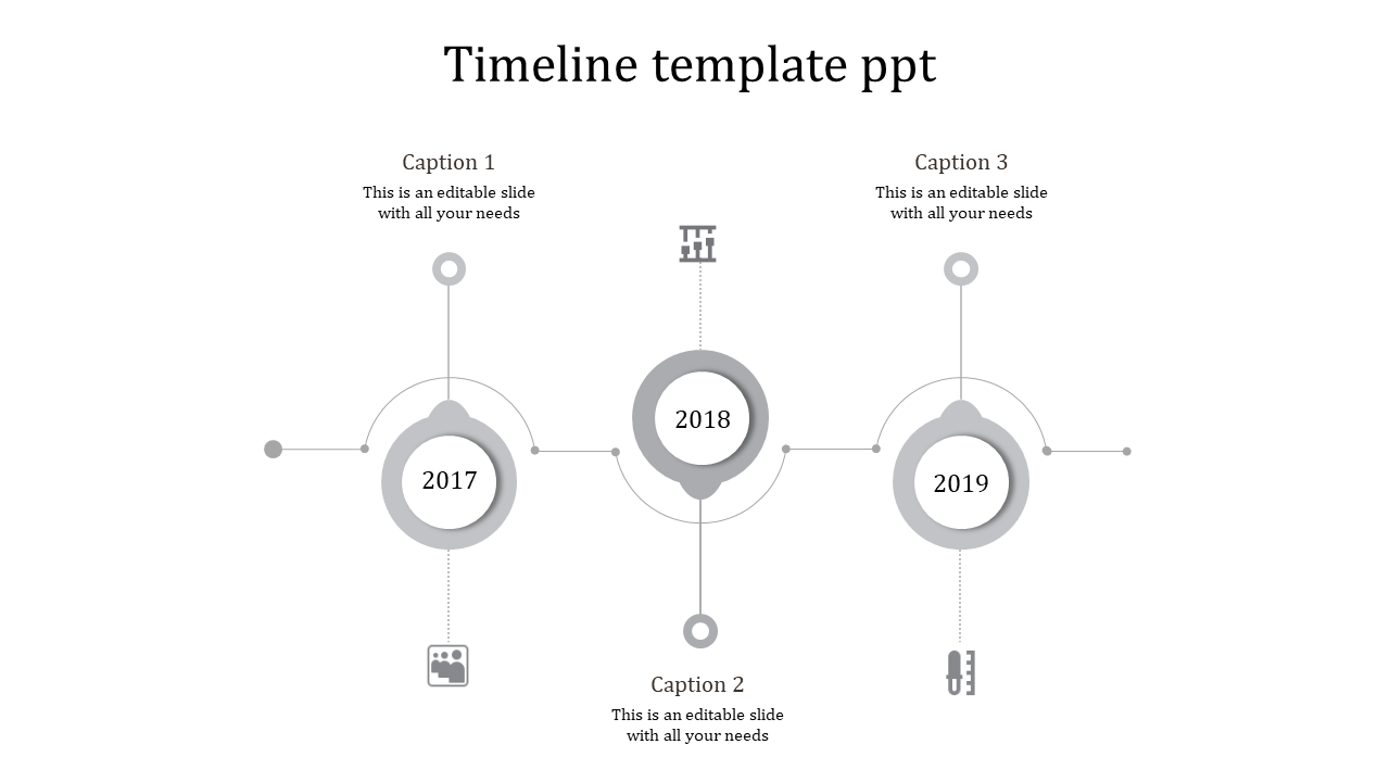Amazing Timeline Template PPT Presentation-Three Node